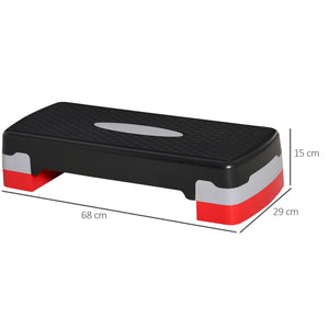 Steppbrett Aerobic Fitness Stepper 2-stufig Höhenverstellbar
