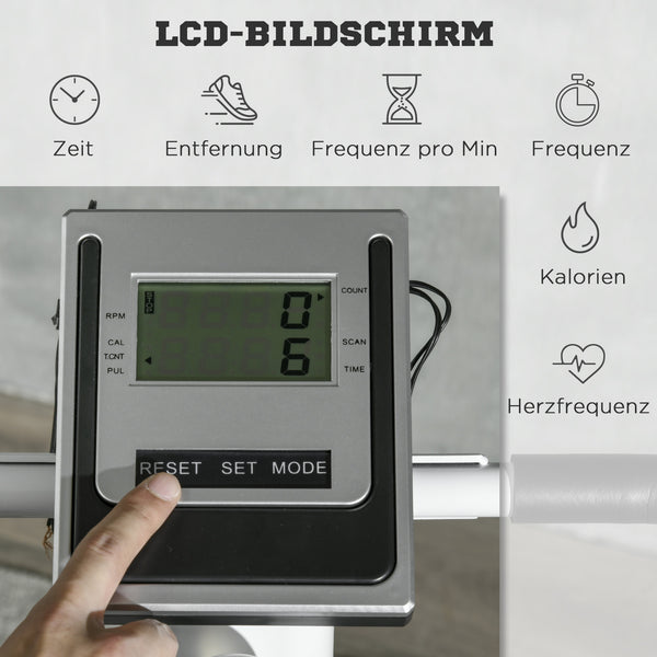 Stepper mit Handgriff Fitness Heimtrainer mit LCD-Bildschirm