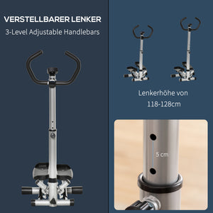 Stepper con manubrio, cyclette con schermo LCD
