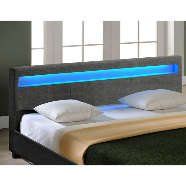 Polsterbett Skagen mit LED Beleuchtung 140x200cm Corium