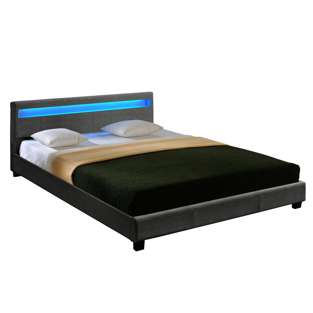 Letto imbottito Skagen con illuminazione a LED 180x200cm Corium