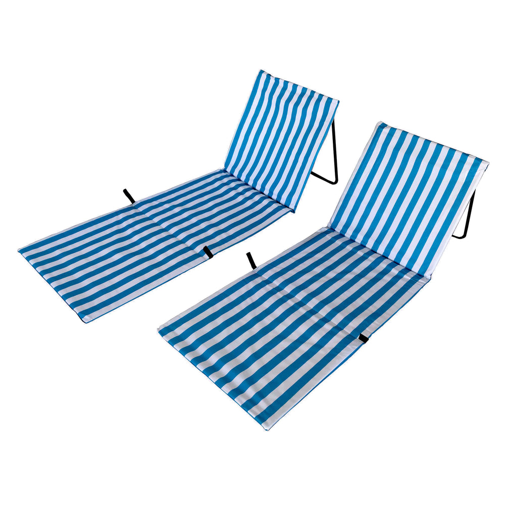 Stuoia da spiaggia blu/bianca, confezione doppia