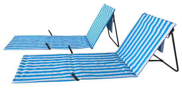 Strandmatte blau/weiss Doppelpack