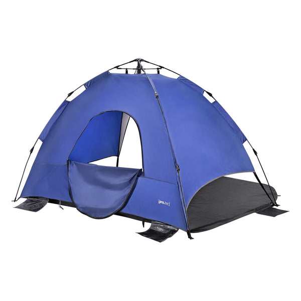 Abri de plage Mullsjö, tente de plage pliable bleue, 215 x 135 x 140 cm 