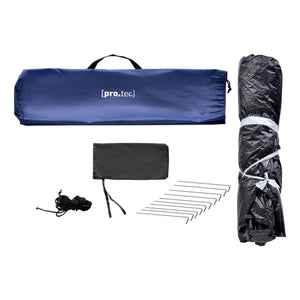 Abri de plage Mullsjö, tente de plage pliable bleue, 215 x 135 x 140 cm 