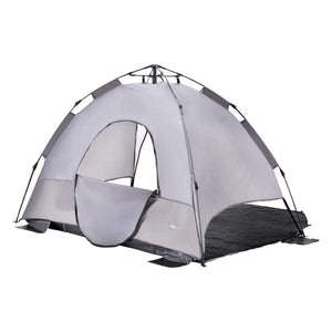 Beach Shelter Mullsjö Pop Up Beach Tent 215x135x140cm Gray