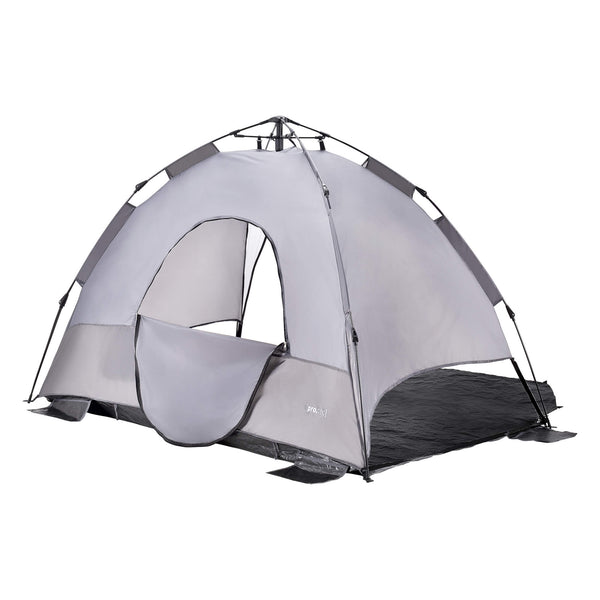 Beach Shelter Mullsjö Pop Up Beach Tent 215x135x140cm Gray
