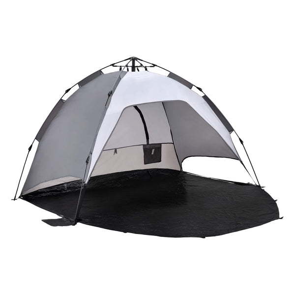 Beach Shelter Mullsjö Pop Up Beach Tent 215x135x140cm Gray