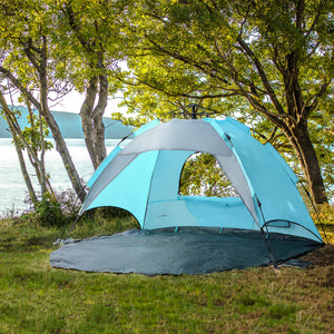 Beach shelter Mullsjö pop up beach tent 215x135x140cm light blue