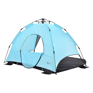 Beach shelter Mullsjö pop up beach tent 215x135x140cm light blue