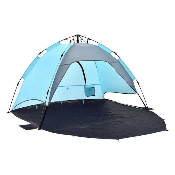 Beach shelter Mullsjö pop up beach tent 215x135x140cm light blue