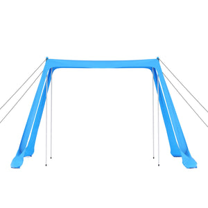 Strandzelt mit 4 Stangen 210 x 210 x 200 cm hellblau