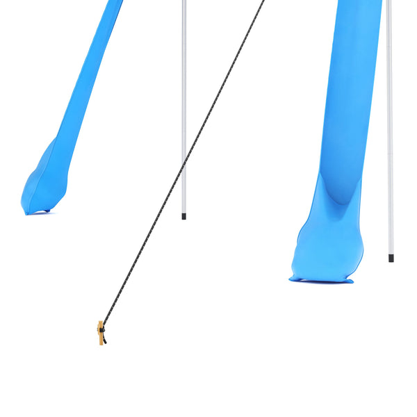 Strandzelt mit 4 Stangen 210 x 210 x 200 cm hellblau