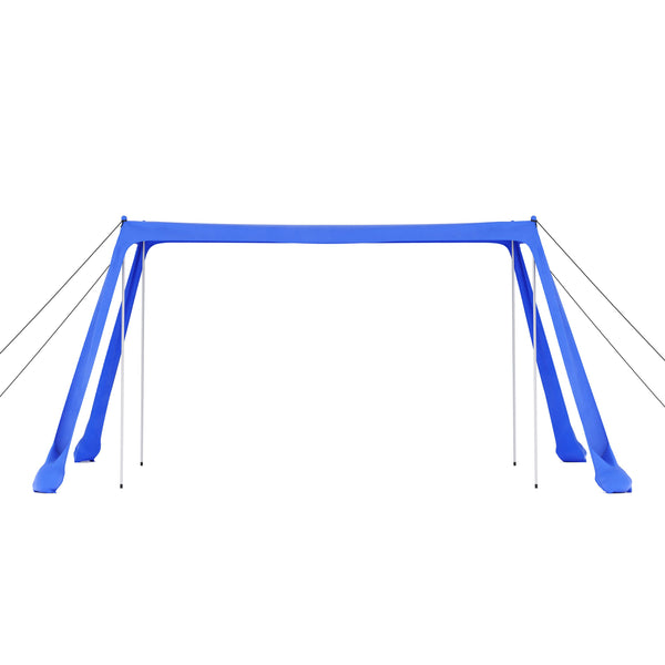 Strandzelt mit 4 Stangen 300 x 300 x 200 cm blau