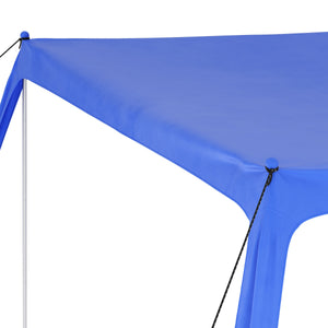 Strandzelt mit 4 Stangen 300 x 300 x 200 cm blau