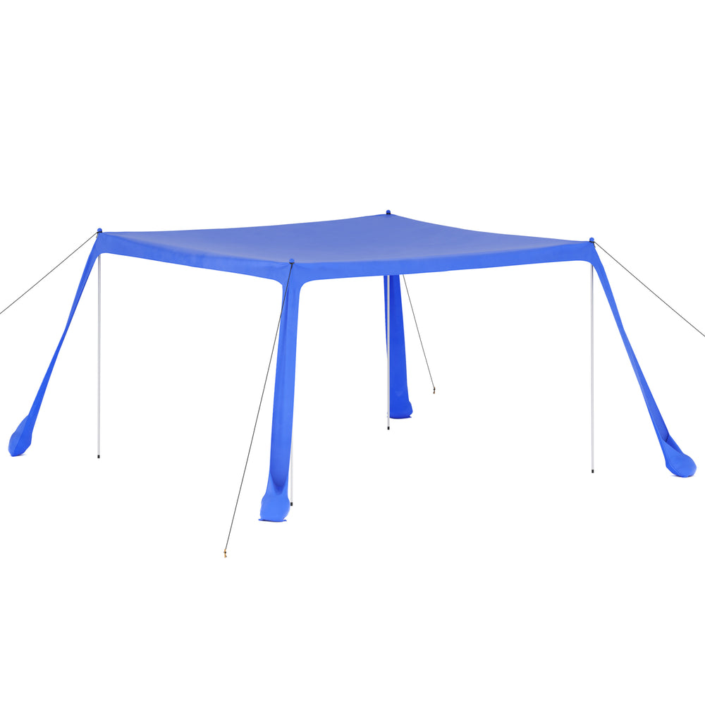 Tenda da spiaggia con 4 pali, 300 x 300 x 200 cm, blu