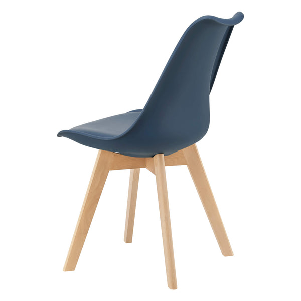 Esszimmerstuhl Dubrovnik 6er Set 81x49 cm Blau PU-Kunstleder