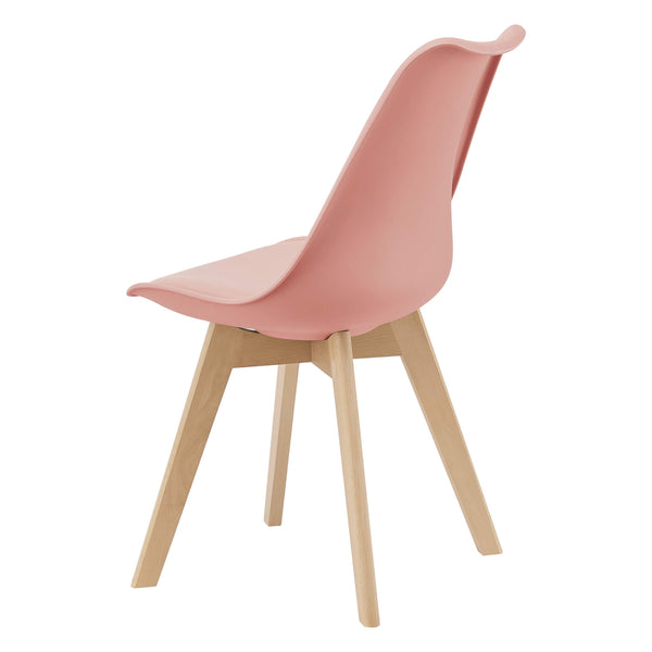 Esszimmerstuhl Dubrovnik 6er Set 81x49 cm Rosé PU-Kunstleder