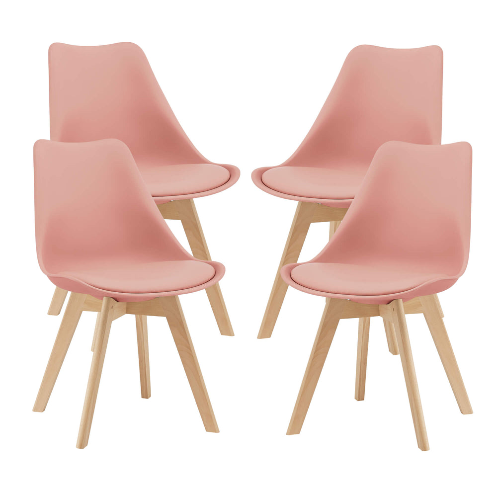 Set di 4 sedie da pranzo Dubrovnik 81x49 cm Rosa