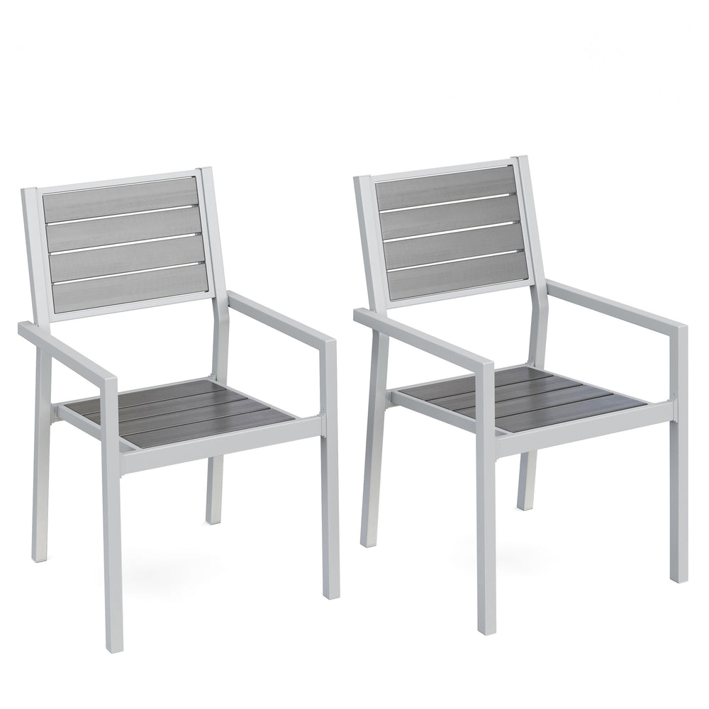 Set di due sedie Polywood, grigio
