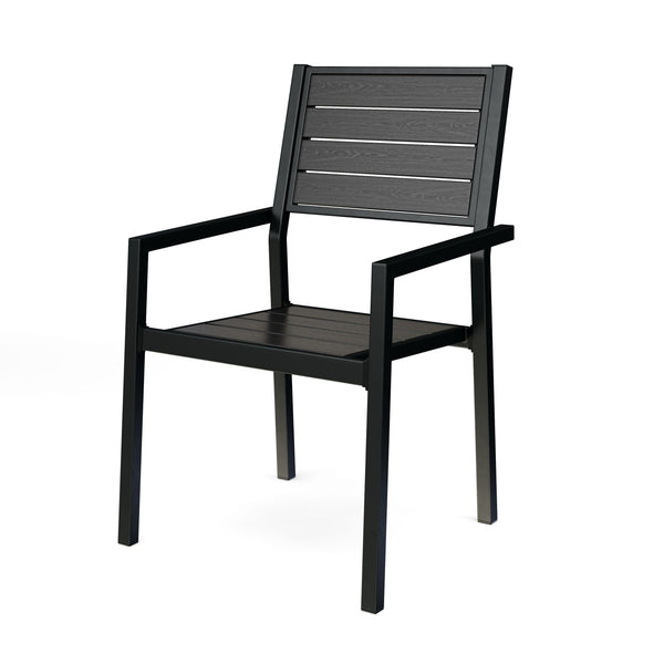 Gartenmöbel Tisch 200 cm + 8 Stühle schwarz