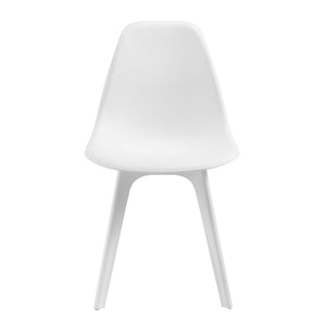 Esstisch mit 4 Stühlen Stathelle 105x60x75 cm Weiss Glasplatte