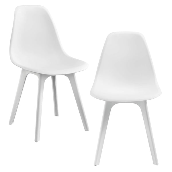 Esszimmerstuhl Brevik 2er Set 83x54x48 cm Weiss