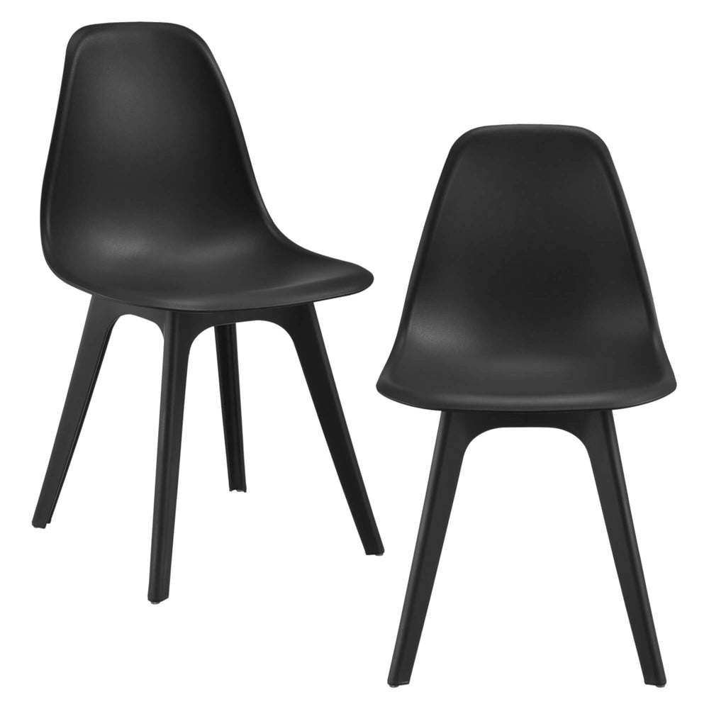 Sedia da pranzo Bretik, set da 2, 83x54x48 cm, nera