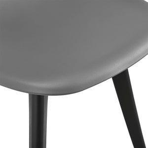 Esszimmerstuhl Bretik 2er Set 83x54x48 cm Grau/Schwarz