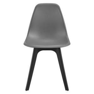Esszimmerstuhl Bretik 2er Set 83x54x48 cm Grau/Schwarz