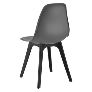Esstisch mit 4 Stühlen Stathelle 105x60x75 cm Schwarz Glasplatte