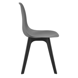 Esszimmerstuhl Bretik 2er Set 83x54x48 cm Grau/Schwarz