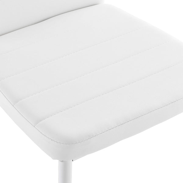 Esszimmerstuhl Lidköping 6er Set Weiss Kunstleder