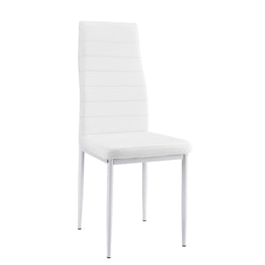 Esszimmerstuhl Lidköping 6er Set Weiss Kunstleder