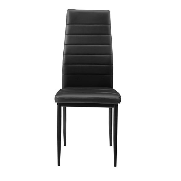 Esszimmerstuhl Lidköping 6er Set Schwarz Kunstleder