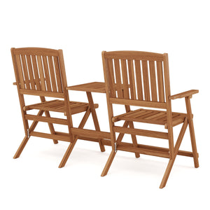 Stuhlset mit Tisch Holz SALEMA