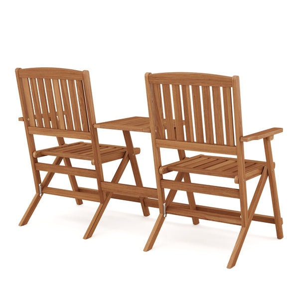 Stuhlset mit Tisch Holz SALEMA