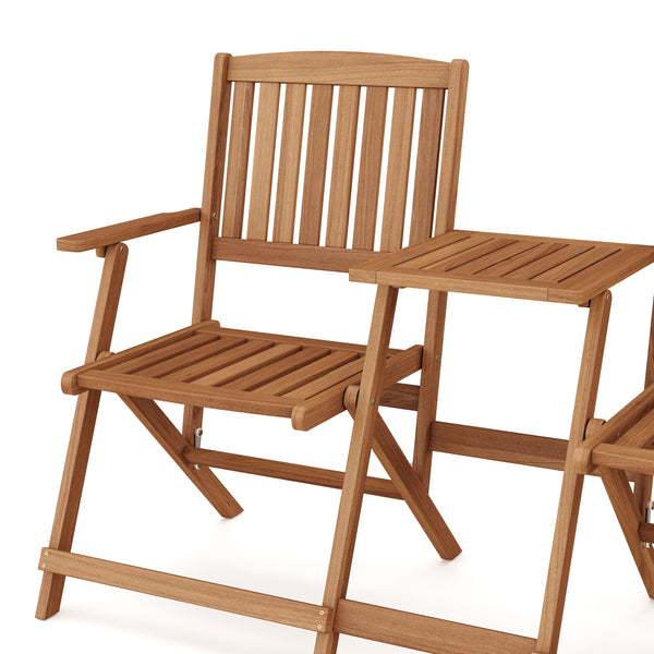 Stuhlset mit Tisch Holz SALEMA