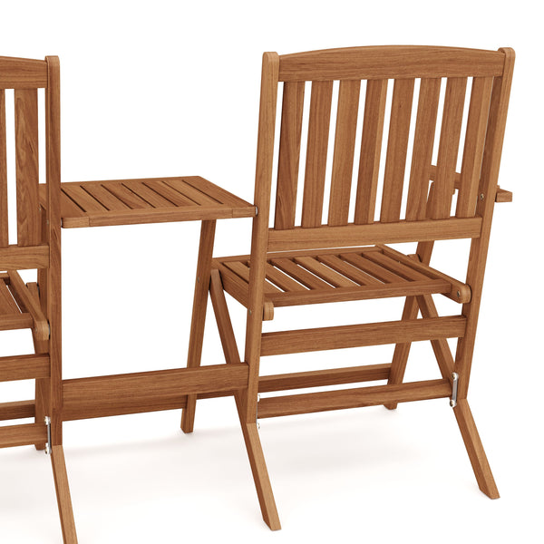 Stuhlset mit Tisch Holz SALEMA