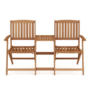 Stuhlset mit Tisch Holz SALEMA