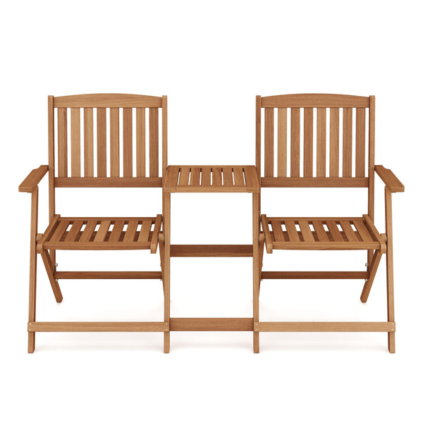 Stuhlset mit Tisch Holz SALEMA