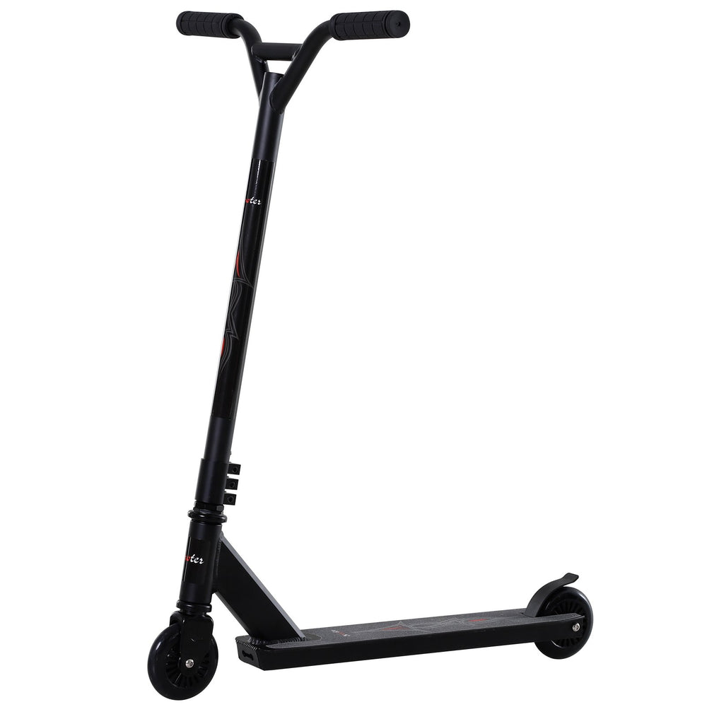 Monopattino acrobatico per bambini dai 14 anni in su, monopattino kickboard, alluminio, nero