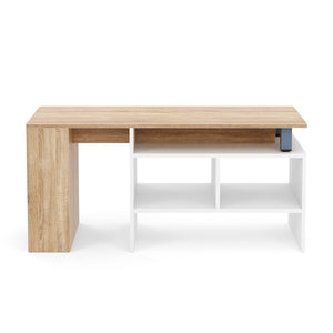 TV Möbel EVELOR 106 - 160 x 35 x 50 cm braun/weiss