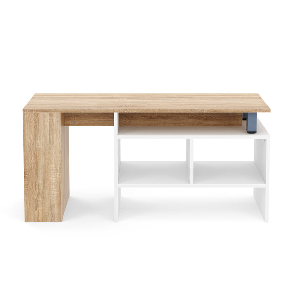 TV Möbel EVELOR 106 - 160 x 35 x 50 cm braun/weiss