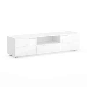 TV Möbel AVILA 165 x 43 cm Hochglanz weiss