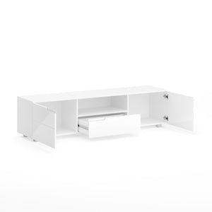 TV Möbel AVILA 165 x 43 cm Hochglanz weiss