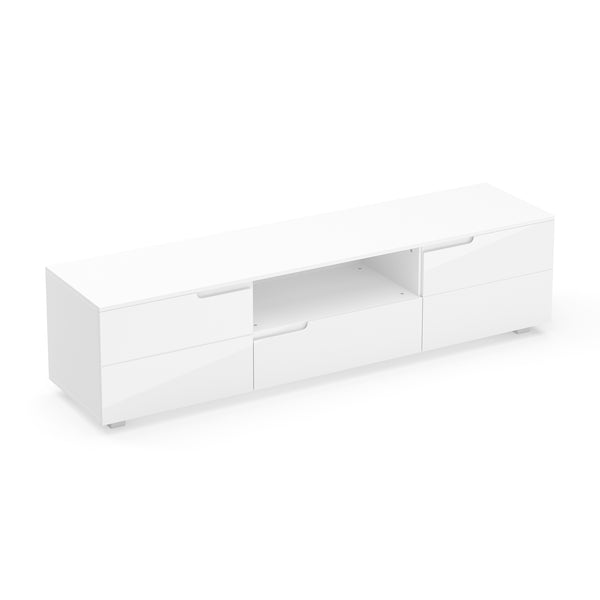 TV Möbel AVILA 165 x 43 cm Hochglanz weiss