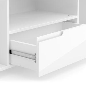TV Möbel AVILA 165 x 43 cm Hochglanz weiss