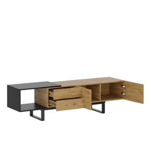 TV Möbel BRUNFORGE 160 x 39 x 44 braun/schwarz