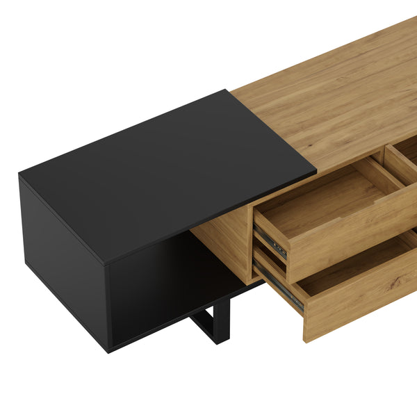 TV Möbel BRUNFORGE 160 x 39 x 44 braun/schwarz